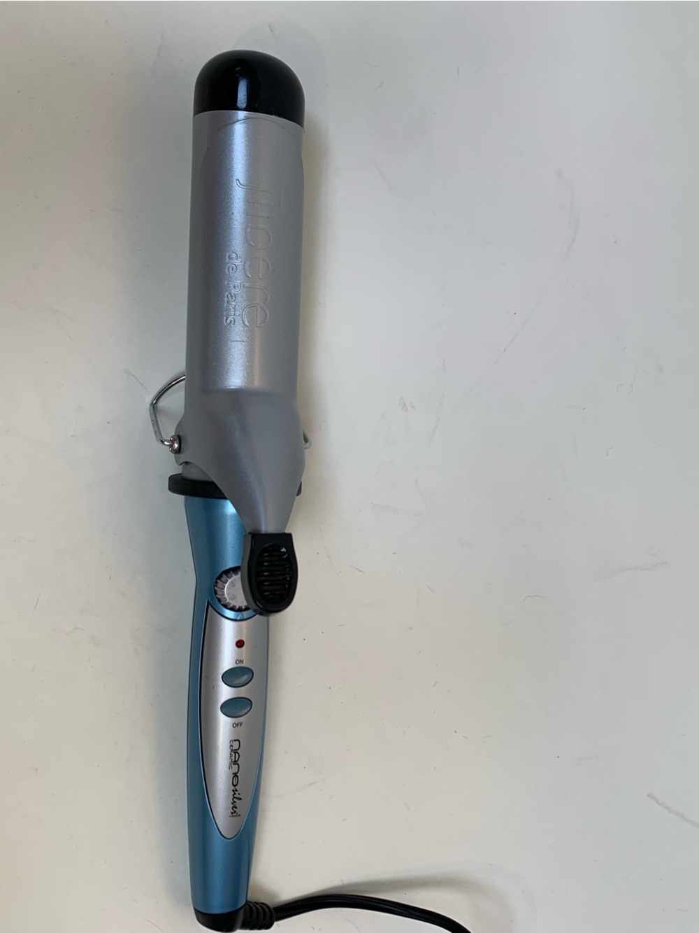 Jilbere de Paris Nano Silver Ceramic Curling Iron 1.5 Inch Blue JBNS2038S Dual V